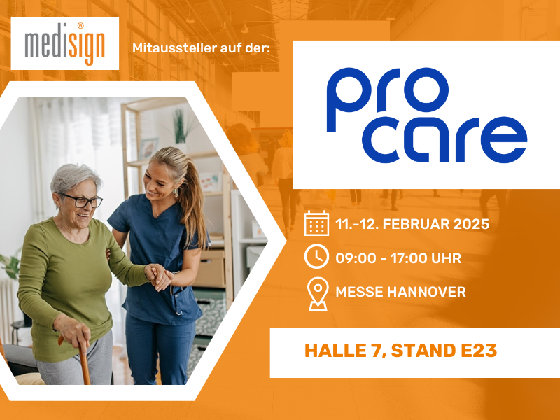 medisgn auf der Pro Care (Bildquelle Logo ProCare: Veranstalter)